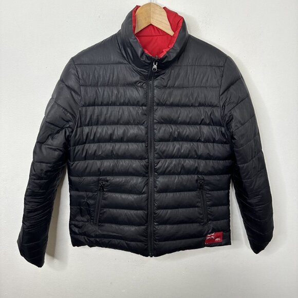 HBC Hudson’s Bay Woman M Down Puffer Reversable Team Cananda Olympic Jacket Red - Picture 6 of 10